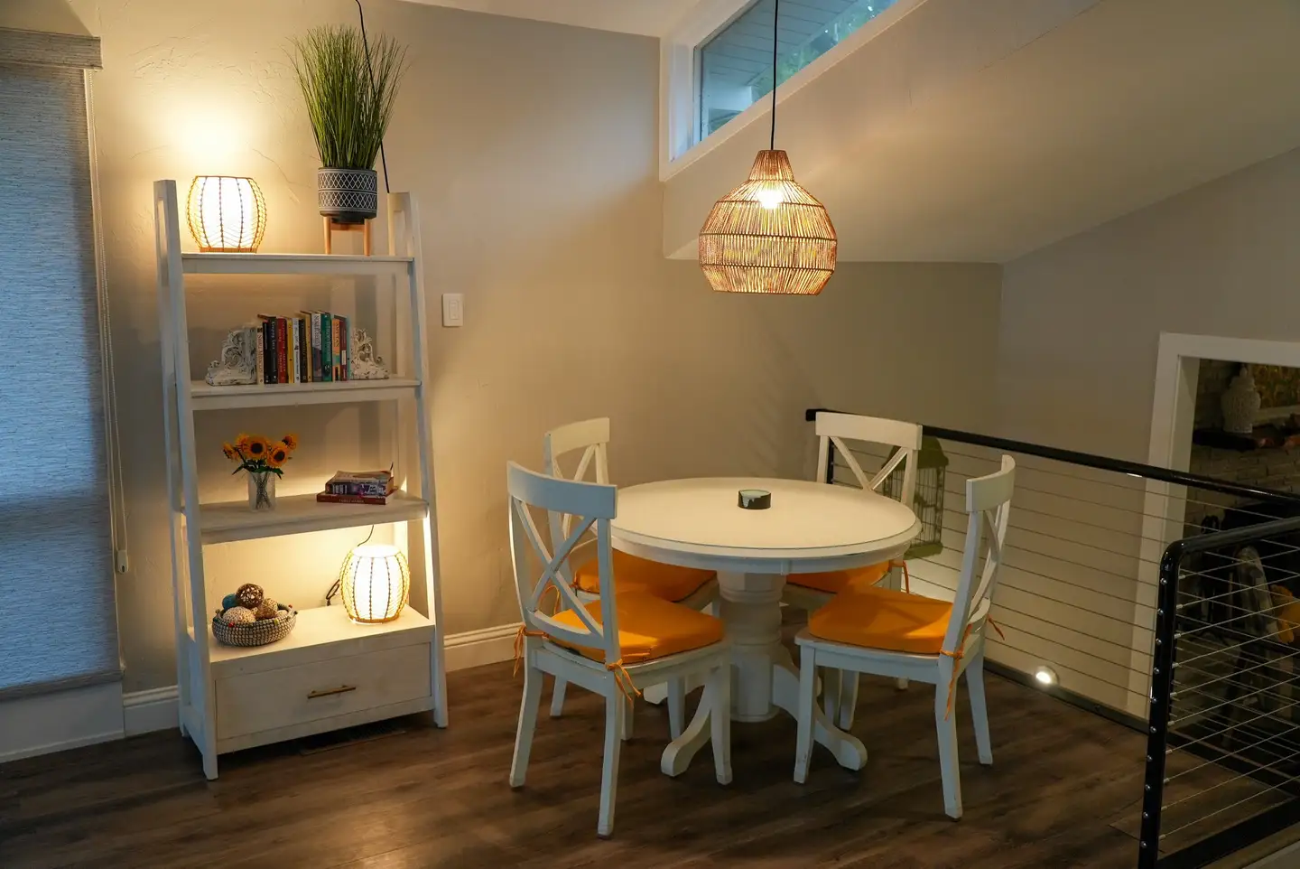 Card table in the game room