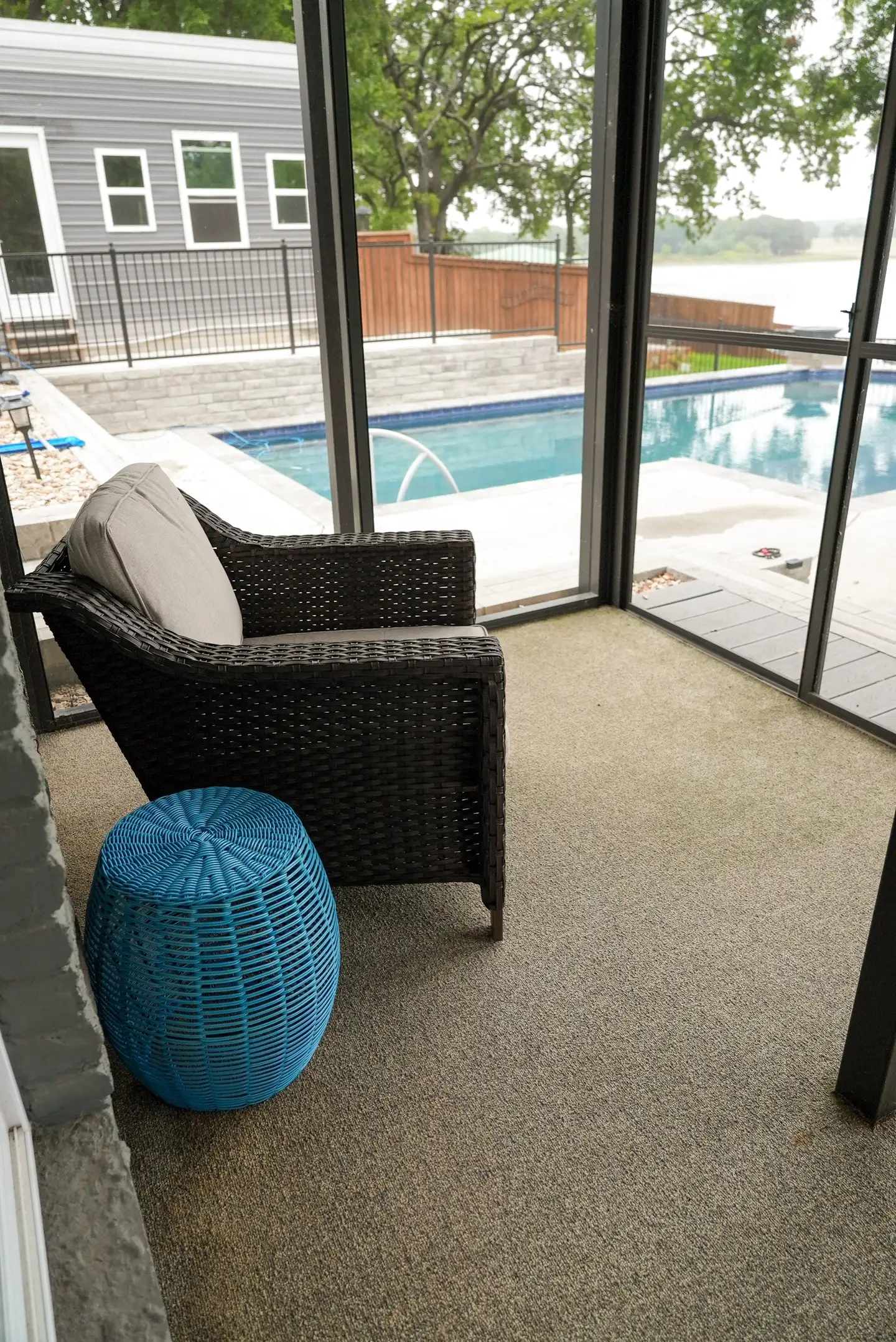 Screen porch attached to second master bedroom