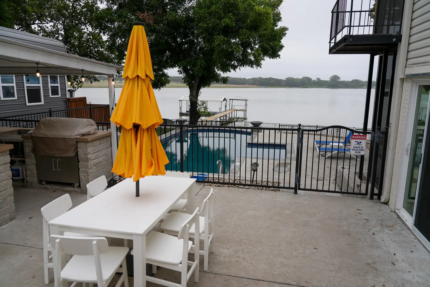 Gathering area/patio next to the outdoor kitchen